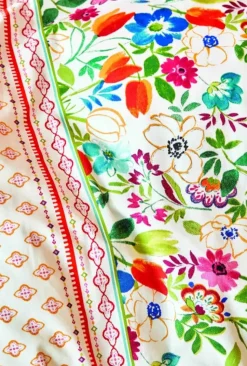 Karaca Home Parlin Fuchsia Doppelter Bettbezug aus 100% Baumwolle