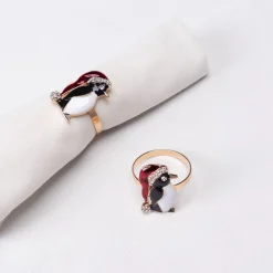 Karaca Home Pinguin 2 Stück Serviettenring