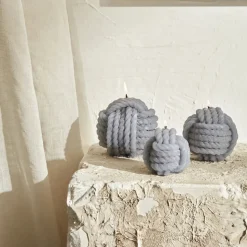 Karaca Home Rope Kerze 8 cm, Grau