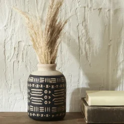 Karaca Home Rustic Vase 11,2 x 11,2 x 16 cm Schwarz