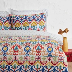 Karaca Home Sarah anderson lionel einzel bettbezug set blau