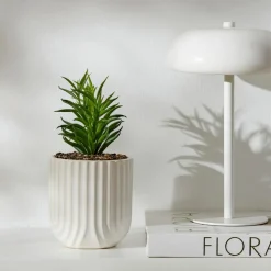 Karaca Home Serena Blumentopf Weiß