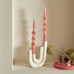 Karaca Home Spiralkerze rosa 2 teile