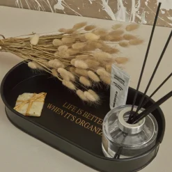 Karaca Home Sylvia Dekorativer Tablett Organizer Schwarz 29 cm