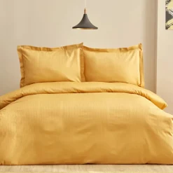Karaca Home Uniq 100% Baumwolle Satin Einzel Bettbezug Set, Senf