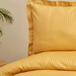 Karaca Home Uniq 100% Baumwolle Satin Einzel Bettbezug Set, Senf