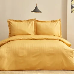 Karaca Home Uniq 100% Baumwolle Double Sateen Bettbezug Senf