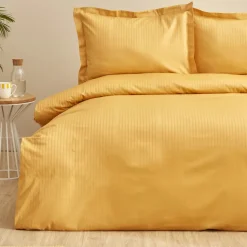 Karaca Home Uniq 100% Baumwolle Double Sateen Bettbezug Senf
