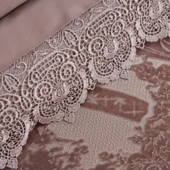 Karaca Home Valeria Queen 8-teiliges Geschenkset für Paare Altrosa