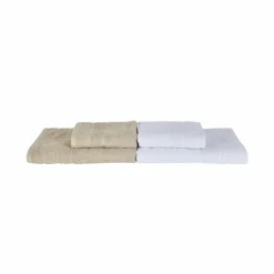 Karaca Home Vinos 4-teiliges Gesicht/Badehandtuch Hamam Set Beige