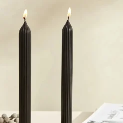 Karaca Home Wave Schwarze Kerze 2 Teile