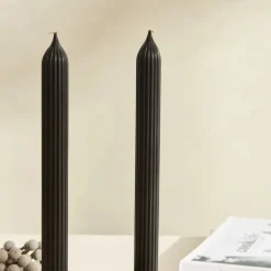 Karaca Home Wave Schwarze Kerze 2 Teile