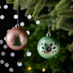 Karaca Home Weihnachten Hübsches Baumschmuck Set, 4 Teilig, 8 cm