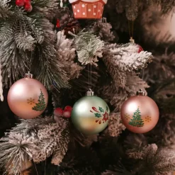 Karaca Home Weihnachten Hübsches Baumschmuck Set, 4 Teilig, 8 cm