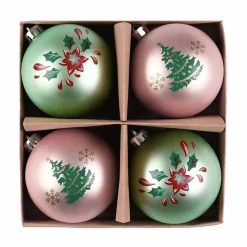 Karaca Home Weihnachten Hübsches Baumschmuck Set, 4 Teilig, 8 cm