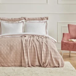 Karaca Home White Collection Braut Carina 80 Fäden 100% Baumwolle 8-teiliges Hochzeitsset Puder