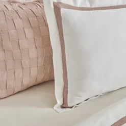 Karaca Home White Collection Braut Carina 80 Fäden 100% Baumwolle 8-teiliges Hochzeitsset Puder