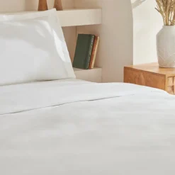 Karaca Home White Collection Lavin 100% Baumwolle Doppelbett Bettwäsche Set Weiß