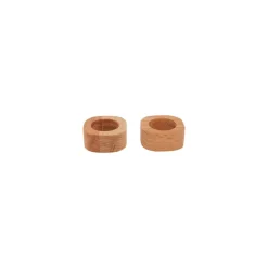 Karaca Home Woodland 2-teiliges Serviettenring-Set aus Holz