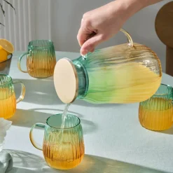 Karaca Jolie 7-teiliges Wasserset Gelb & Grün