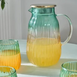 Karaca Jolie 7-teiliges Wasserset Gelb & Grün