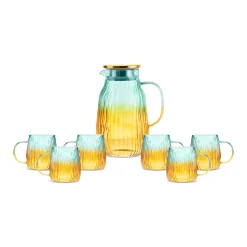 Karaca Jolie 7-teiliges Wasserset Gelb & Grün