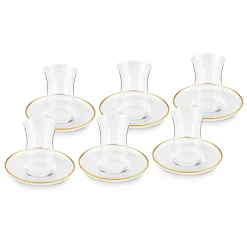 Karaca Juliet Gold Rand 6-Personen-Tee-Set