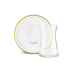 Karaca Juliet Gold Rand 6-Personen-Tee-Set