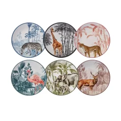 Karaca Jungle 6 Teiliges Dessertteller Set 22 cm