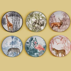 Karaca Jungle 6 Teiliges Dessertteller Set 22 cm