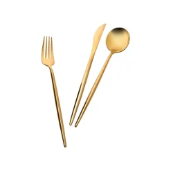 Karaca Jupiter Matte Gold 60-teiliges Besteck für 12 Personen mit Boxed