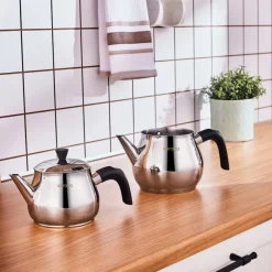 Karaca Kayra Schwarze Turkisches Teekannen-Set