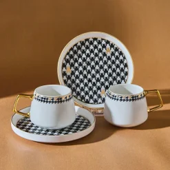 Karaca Kazayağı 2-teiliges Kaffeetassenset für 2 Personen, 100 ml