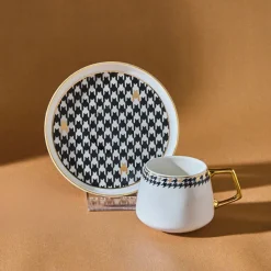 Karaca Kazayağı 2-teiliges Kaffeetassenset für 2 Personen, 100 ml