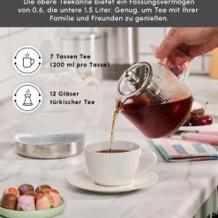 Karaca Kelly Glas Teekanne