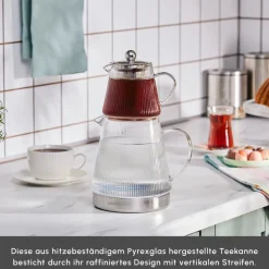 Karaca Keops Glas-Teekanne
