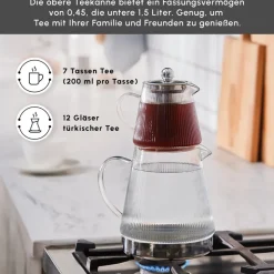 Karaca Keops Glas-Teekanne