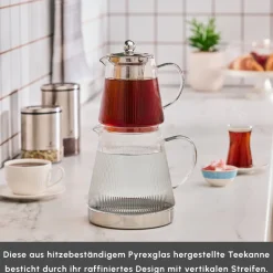 Karaca Keops XL Glas-Teekanne