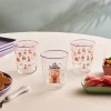 Karaca Kids 3-Teiliges Glasbecher-Set Für Mädchen, Rosa