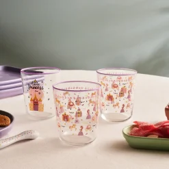Karaca Kids 3-Teiliges Glasbecher-Set Für Mädchen, Rosa