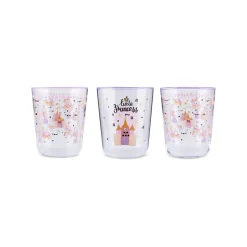 Karaca Kids 3-Teiliges Glasbecher-Set Für Mädchen, Rosa
