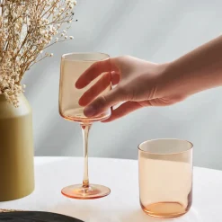 Karaca Lachs Weinglas-Set, 3, teilig