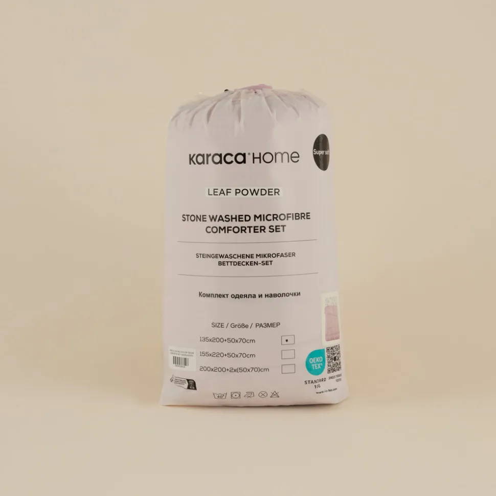 Karaca Leaf Multicolor Doppelbett Komforter Set 200x200+2x50x70