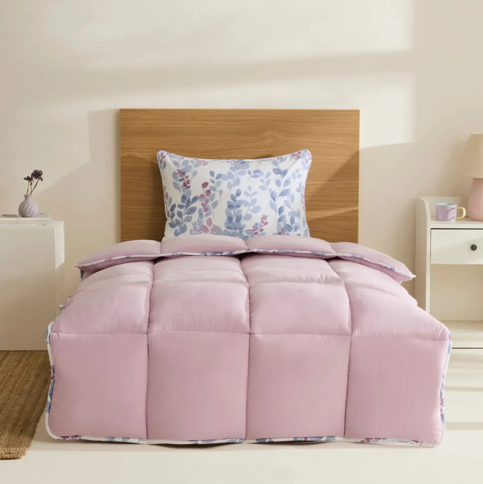 Karaca Leaf Multicolor Einzel Comforter Set 135x200+50x70 Inhalt: 12% Nylon, 88% Polyester Innenfüllung: 100% Polyester Maße: 135 x 200 cm + 50x70 cm