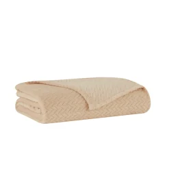 Karaca Leaves Ecru Welsoft TV Decke 130x150