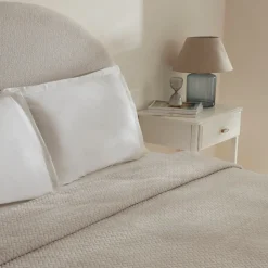 Karaca Leaves Graue Doppelbettdecke 200x220