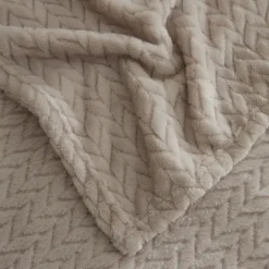 Karaca Leaves Graue Doppelbettdecke 200x220