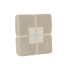 Karaca Leaves Graue Doppelbettdecke 200x220