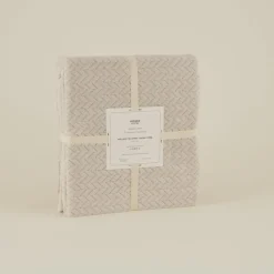 Karaca Leaves Graue Einzelbettdecke 150x200