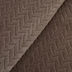 Karaca Leaves Steingrau Einzelbettdecke 150x200